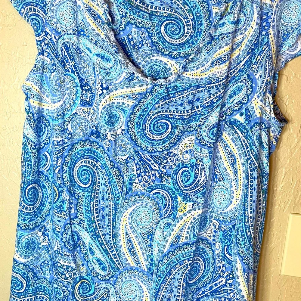 Lauren Ralph Lauren Black Label‎ Blue Paisley Nightgown Size Large